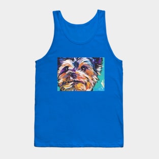 Yorkie Yorkshire Terrier Bright colorful pop dog art Tank Top